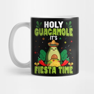 Holy Guacamole it's Fiesta time funny mexican Mug